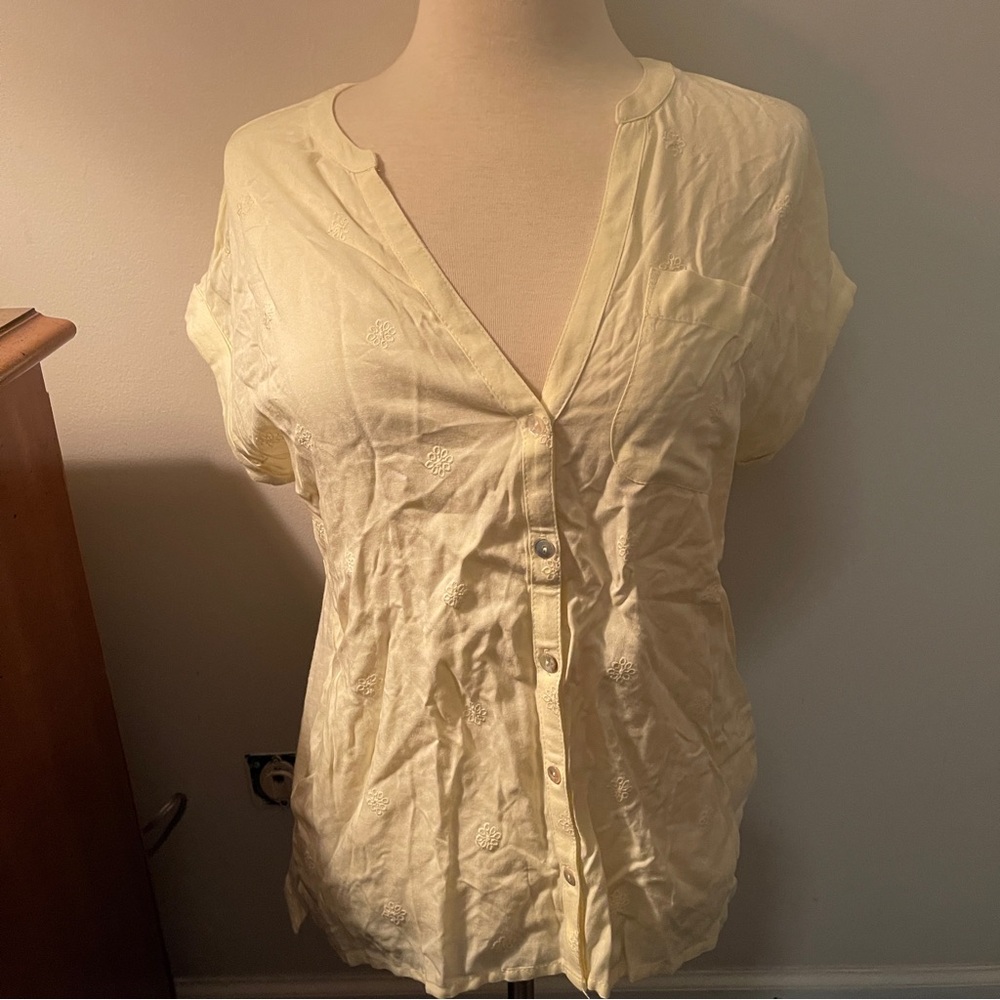 Embroidered yellow blouse
